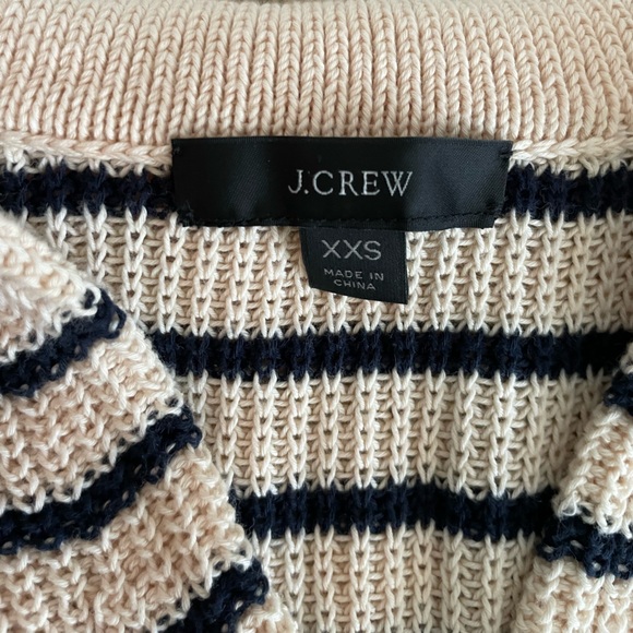 ☀️50% Off! Summer Sale☀️ J.CREW Loose Knit Striped Cotton Polo Sweater - Picture 4 of 7